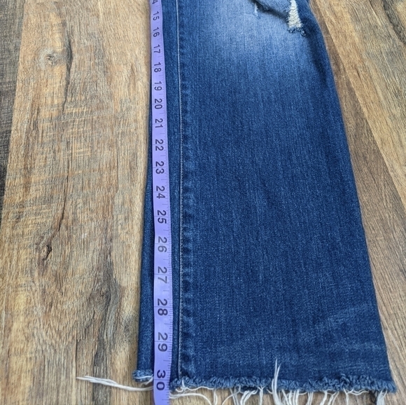 𝅺hudson zoeey high rise straight cuff denim jeans distressed - Picture 2 of 10